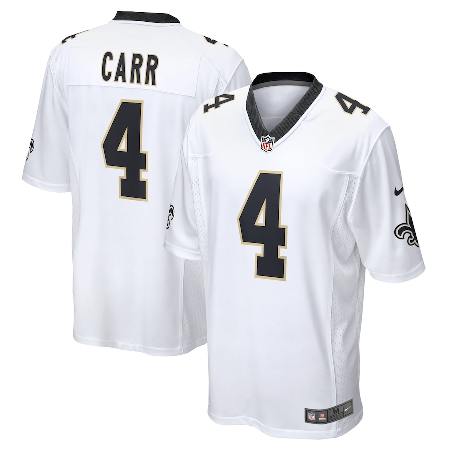Youth - New Orleans Saints Nike Game Road White - Derek Carr Jersey Youth - New Orleans Saints Nike Game Road White - Derek Carr Jersey
