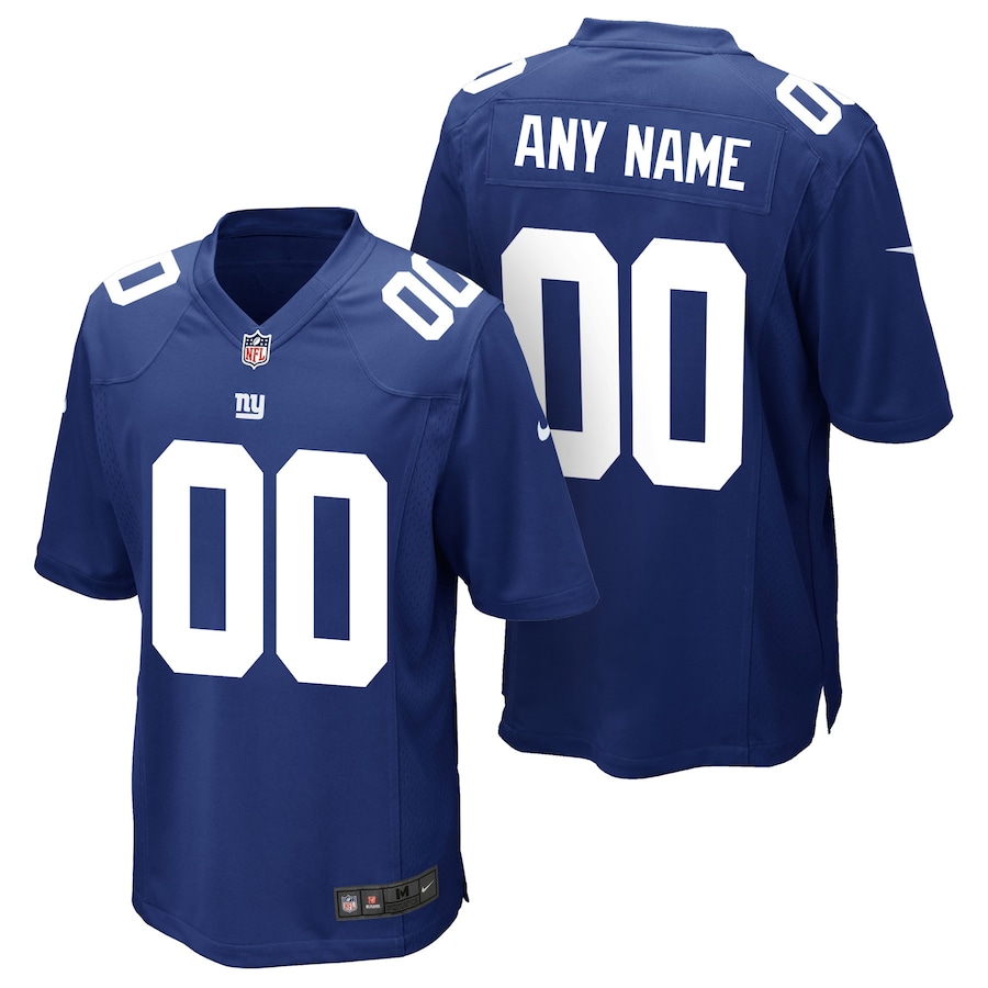 Men's - New York Giants Nike Game Rush Blue - Custom Jersey Men's - New York Giants Nike Game Rush Blue - Custom Jersey