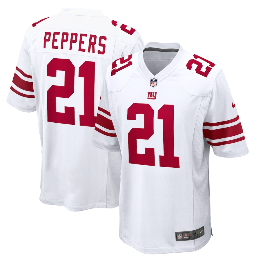 Youth - New York Giants Nike Game Road White - Jabrill Peppers Jersey