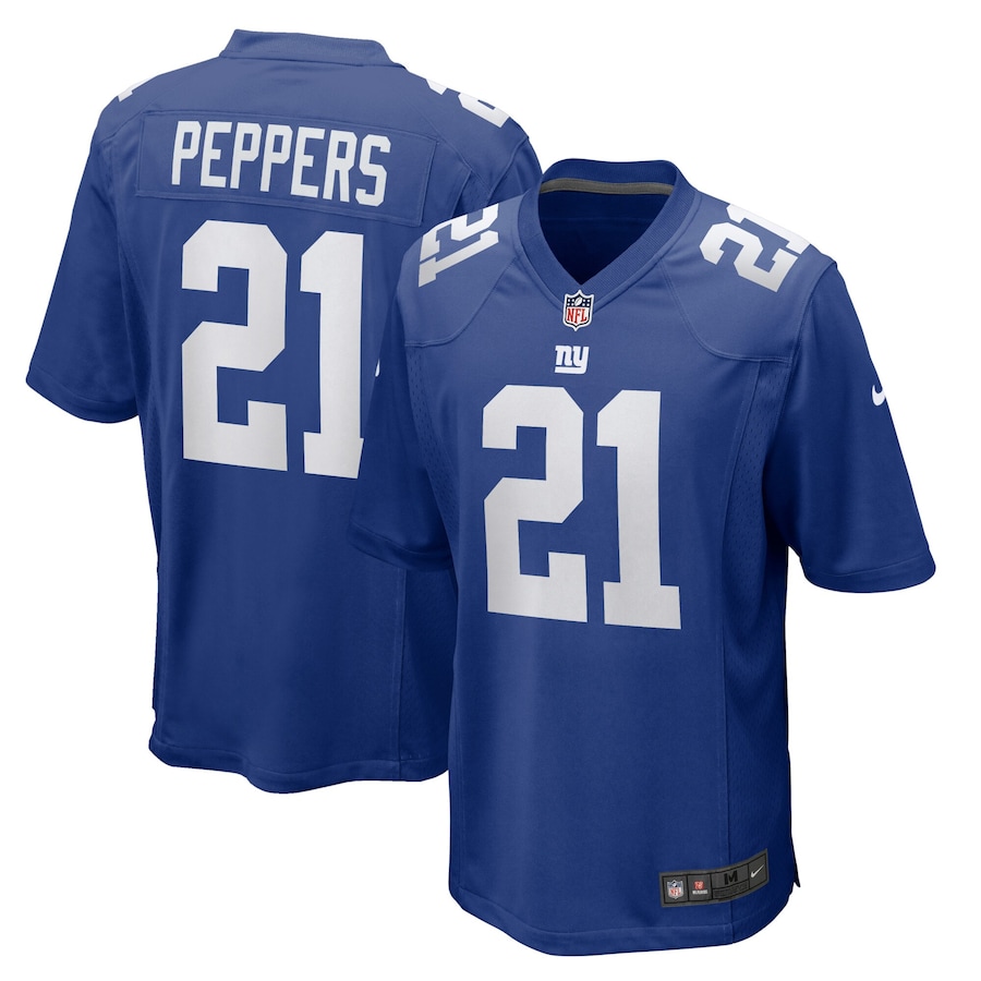 Youth - New York Giants Nike Home Game Royal - Jabrill Peppers Jersey
