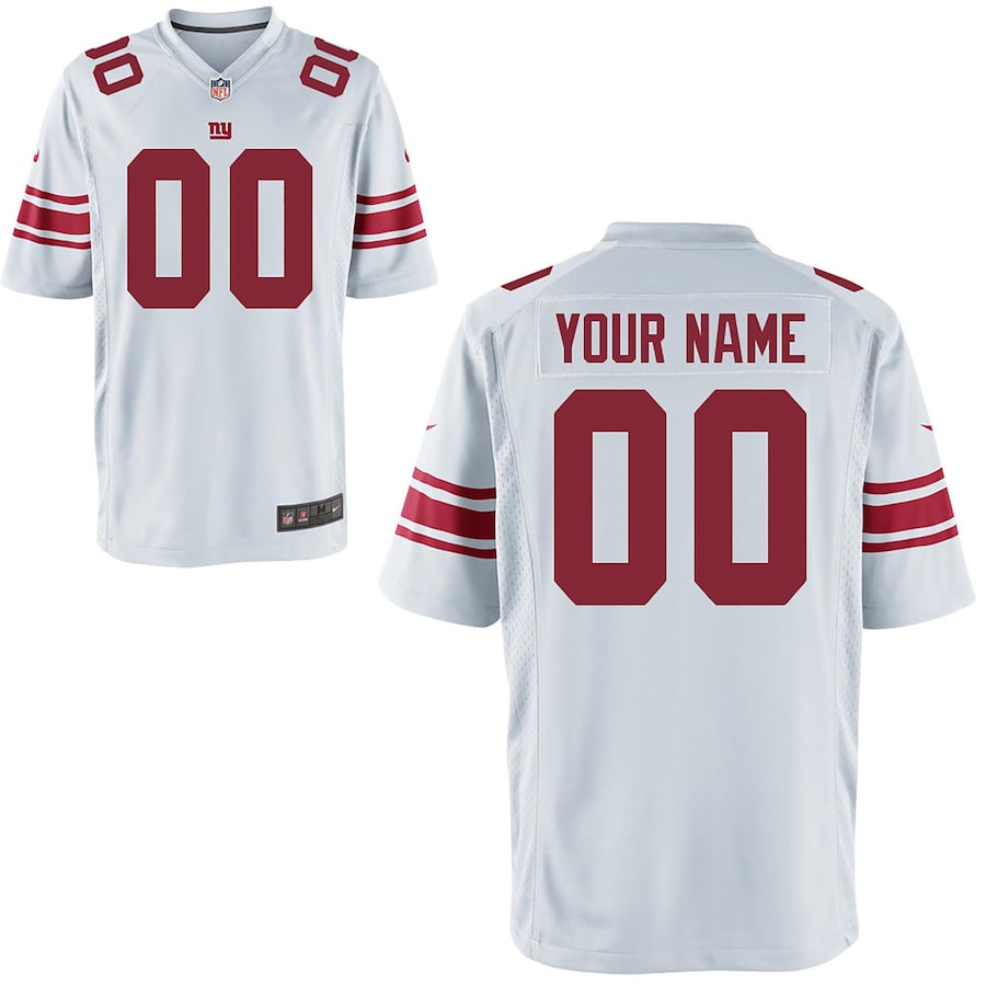 Youth - New York Giants Road Game Custom Jersey
