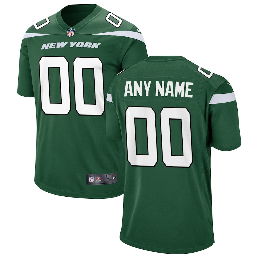 Youth - New York Jets Home Game Custom Jersey