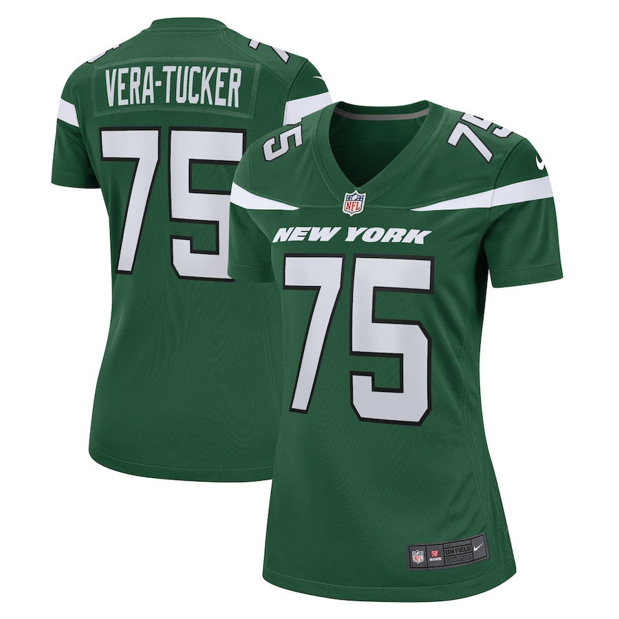 Women's - New York Jets Nike Home Team Colour Gotham Green - Alijah Vera-Tucker Jersey