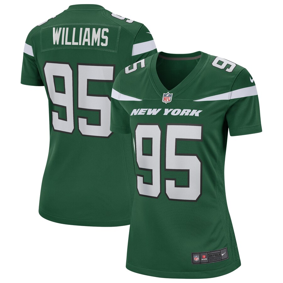 Women's - New York Jets Nike Home Team Colour Gotham Green - Quinnen Williams Jersey Women's - New York Jets Nike Home Team Colour Gotham Green - Quinnen Williams Jersey