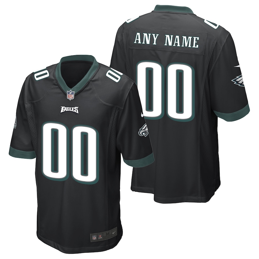 Men's - Philadelphia Eagles Nike Game Alternate Black - Custom Jersey Men's - Philadelphia Eagles Nike Game Alternate Black - Custom Jersey