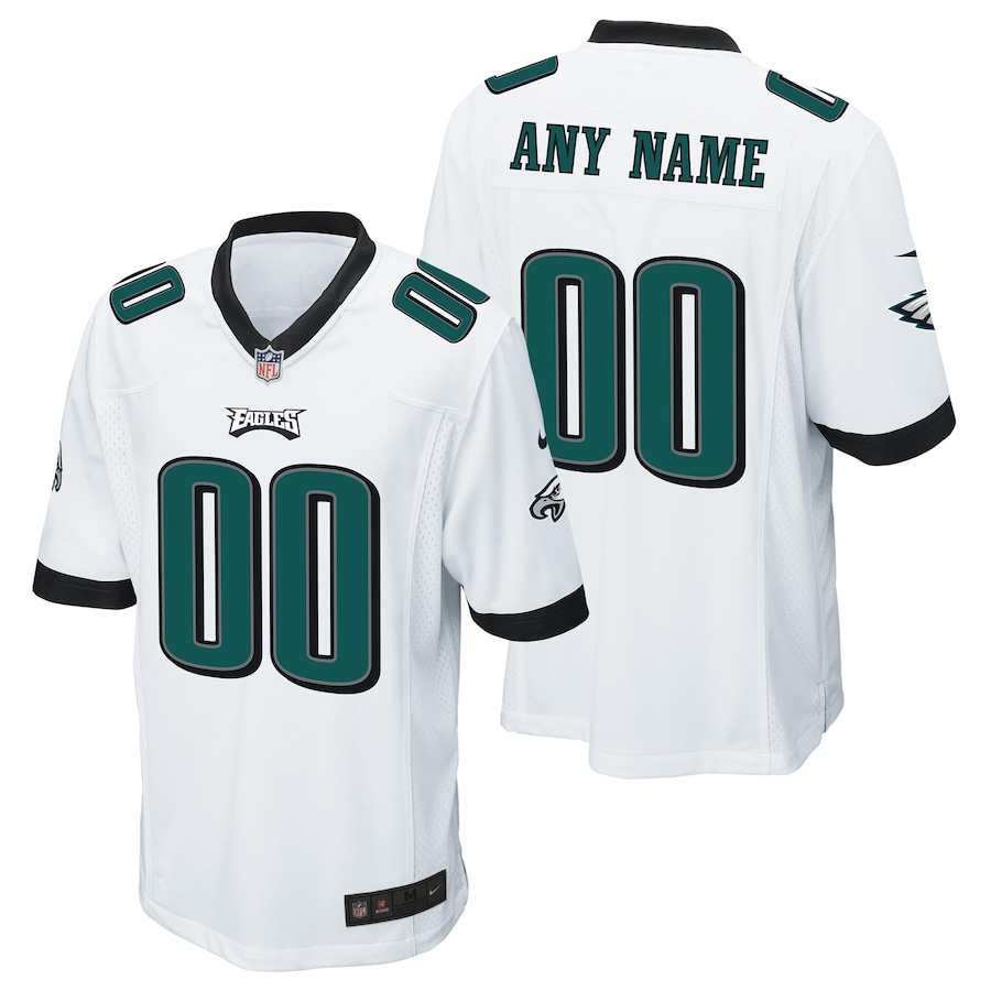 Men's - Philadelphia Eagles Nike Game Road White - Custom Jersey Men's - Philadelphia Eagles Nike Game Road White - Custom Jersey