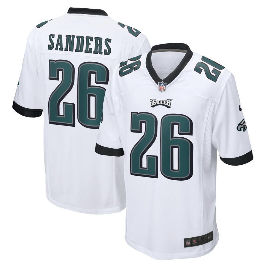 Men's - Philadelphia Eagles Nike Game Road White - Miles Sanders Jersey
