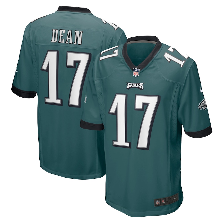 Men's - Philadelphia Eagles Nike Home Game Midnight Green - Nakobe Dean Jersey