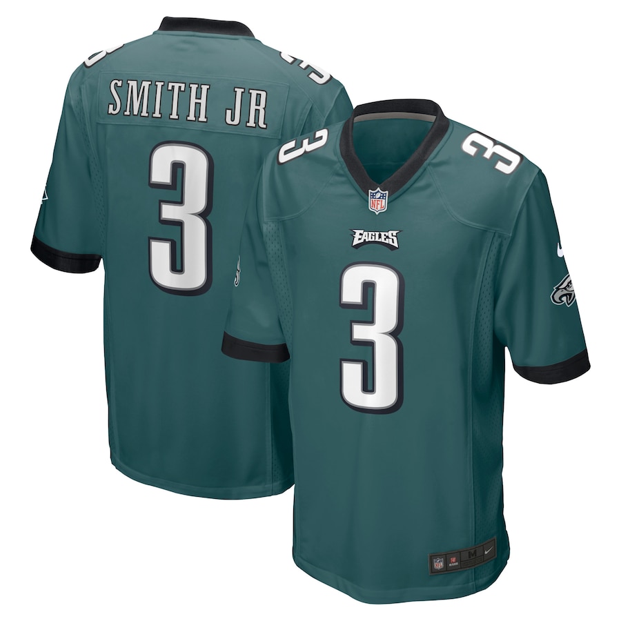 Men's - Philadelphia Eagles Nike Home Game NFL 2023 Draft First Round Pick - Midnight Green - Nolan Smith Jersey