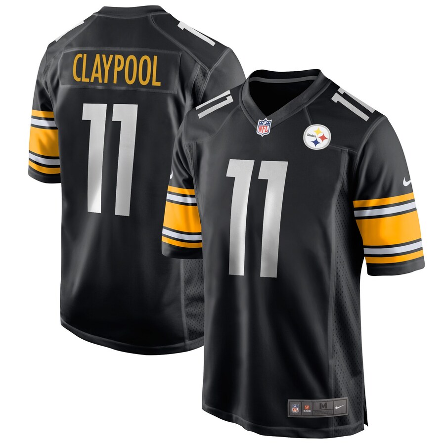Men's - Pittsburgh Steelers Nike Game Black - Chase Claypool Jersey Men's - Pittsburgh Steelers Nike Game Black - Chase Claypool Jersey