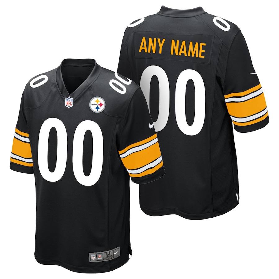 Men's - Pittsburgh Steelers Nike Game Black - Custom Jersey Men's - Pittsburgh Steelers Nike Game Black - Custom Jersey