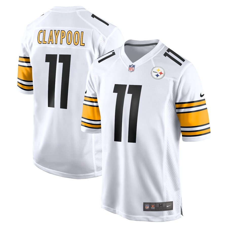 Men's - Pittsburgh Steelers Nike Game Road White - Chase Claypool Jersey Men's - Pittsburgh Steelers Nike Game Road White - Chase Claypool Jersey