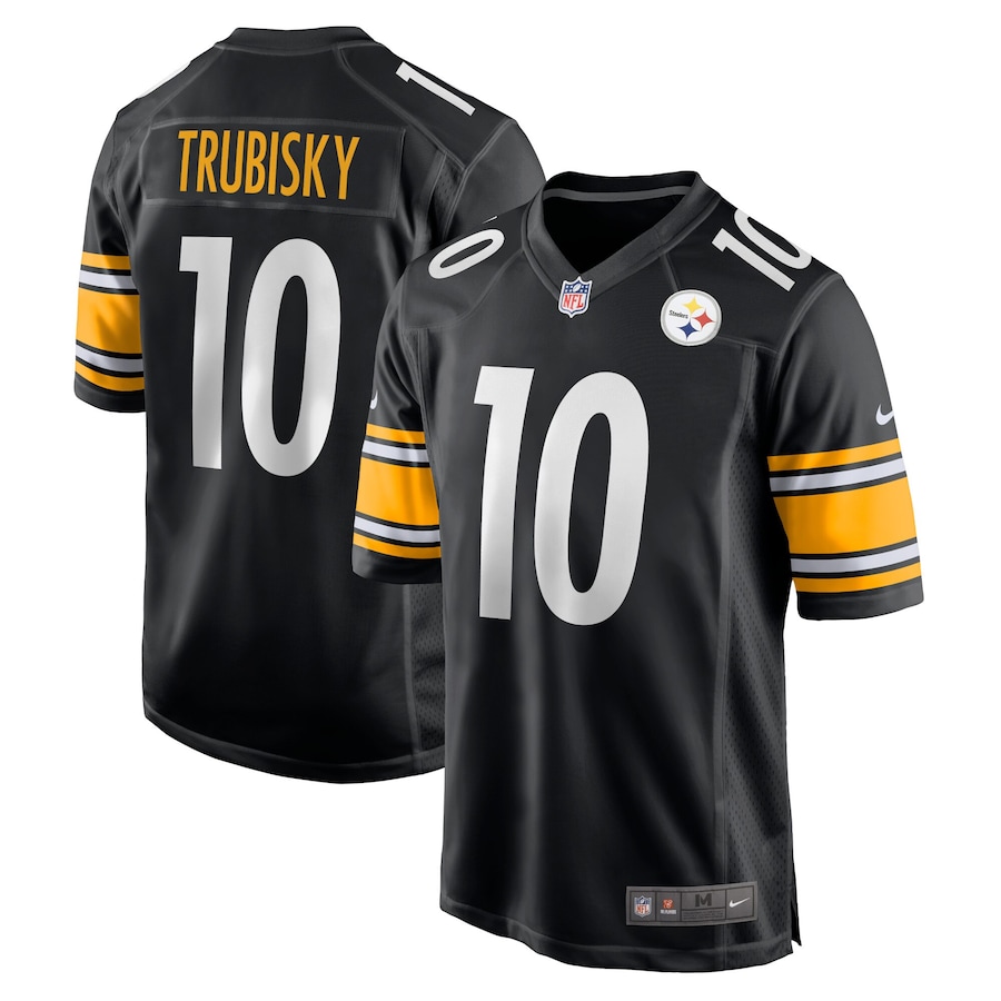 Men's - Pittsburgh Steelers Nike Home Game Black - Mitchell Trubisky Jersey Men's - Pittsburgh Steelers Nike Home Game Black - Mitchell Trubisky Jersey