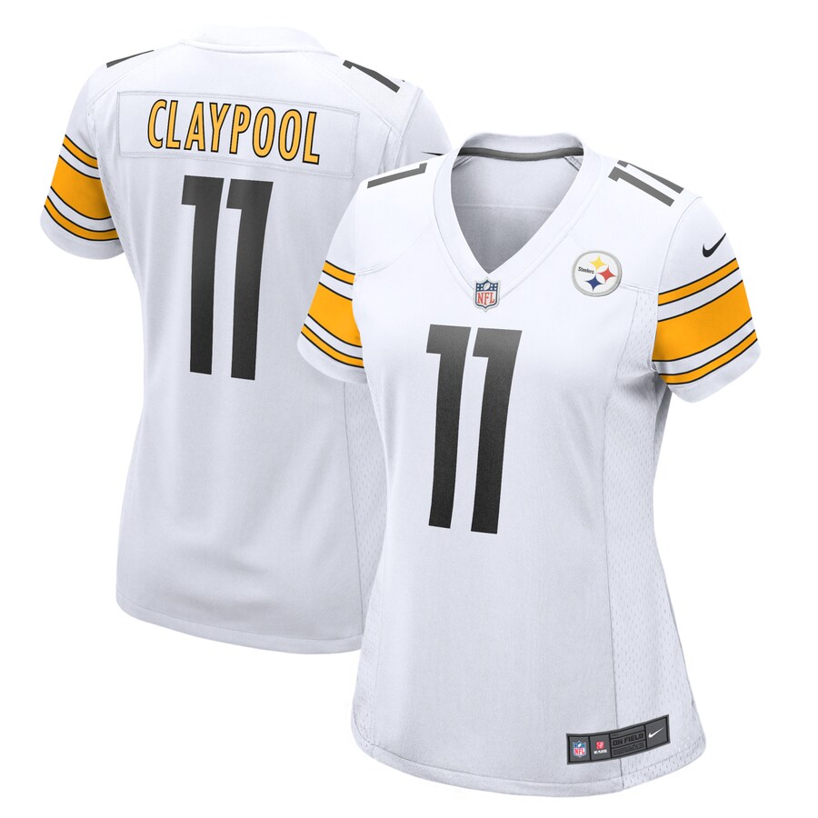 Women's - Pittsburgh Steelers Nike Road Game White - Chase Claypool Jersey