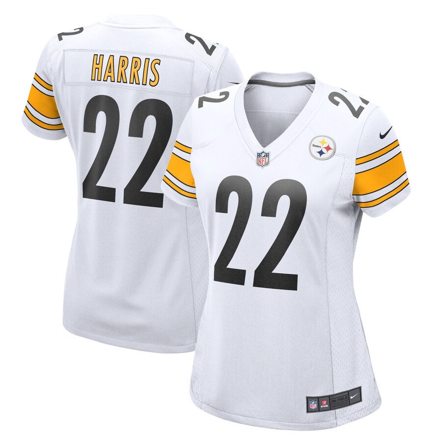 Women's - Pittsburgh Steelers Nike Road Game White - Najee Harris Jersey