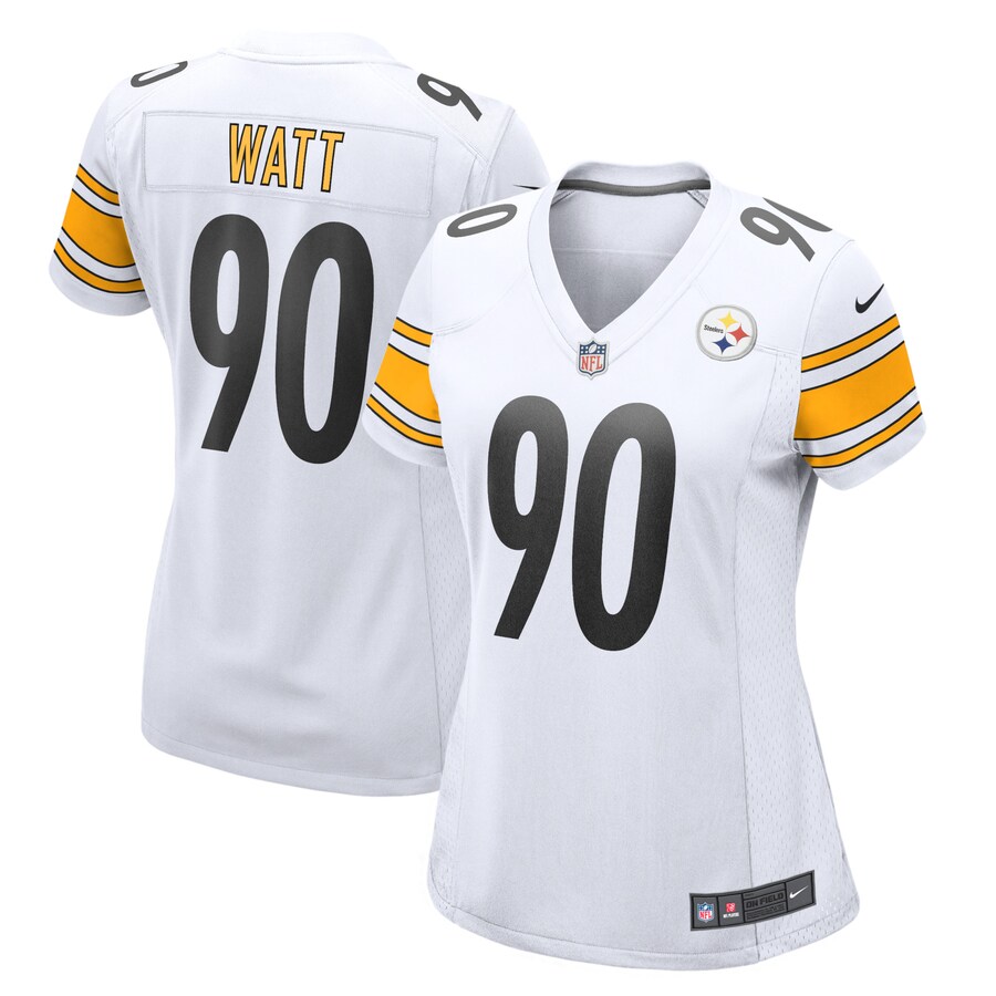 Women's - Pittsburgh Steelers Nike Road Game White - T.J. Watt Jersey