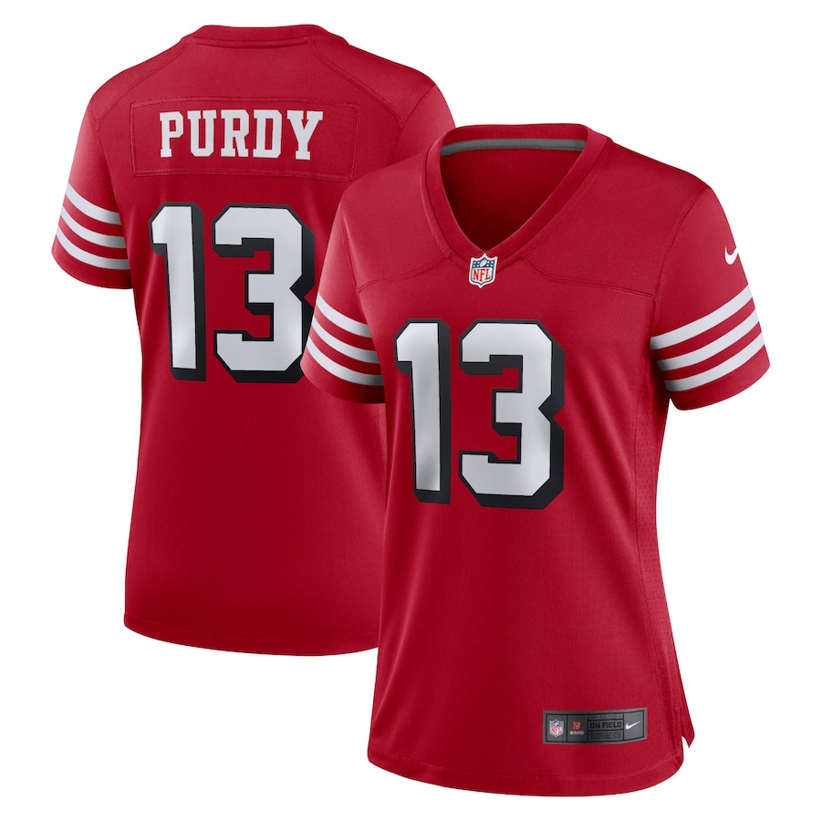 Women's - San Francisco 49Ers Nike Alternate Game Scarlet - Brock Purdy Jersey Women's - San Francisco 49Ers Nike Alternate Game Scarlet - Brock Purdy Jersey