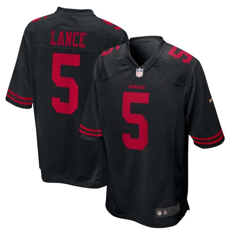Youth - San Francisco 49ers Nike Game Alternate Black - Trey Lance Jersey