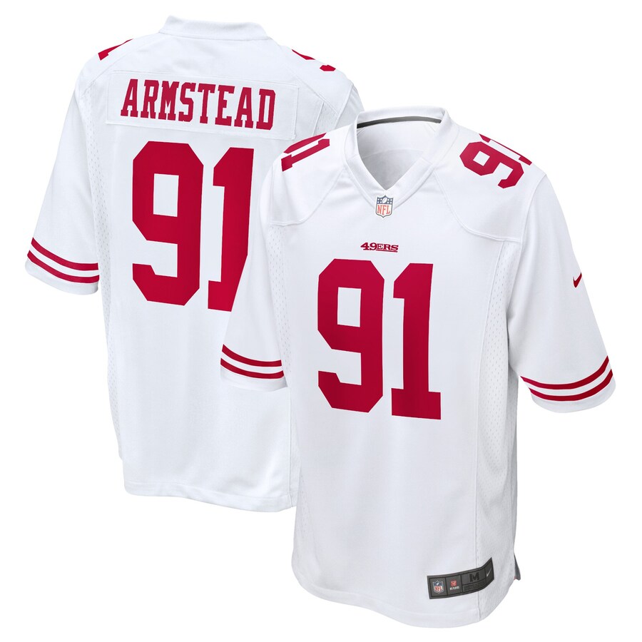 Men's - San Francisco 49ers Nike Game Road White - Arik Armstead Jersey