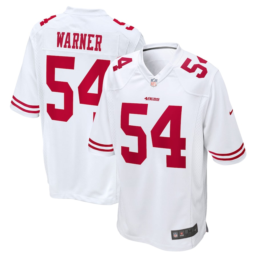 Men's - San Francisco 49ers Nike Game Road White - Fred Warner Jersey