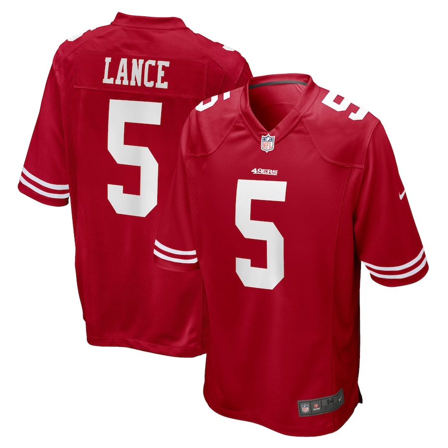 Youth - San Francisco 49ers Nike Home Game Scarlet - Trey Lance Jersey