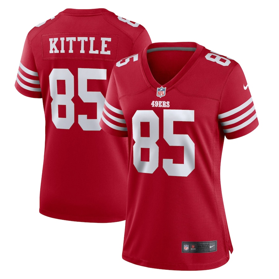 Women's - San Francisco 49ers Nike Home Game Team Colour Scarlet - George Kittle Jersey Women's - San Francisco 49ers Nike Home Game Team Colour Scarlet - George Kittle Jersey