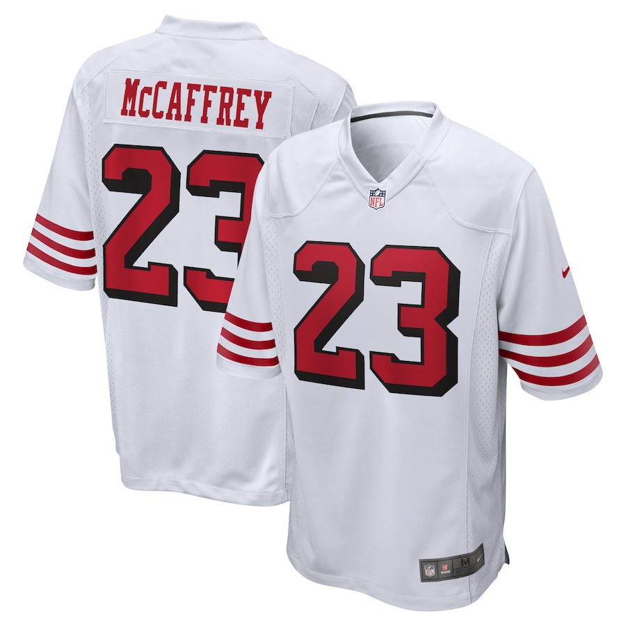 Men's - San Francisco 49ers Nike Secondary Alternate White - Christian McCaffrey Jersey