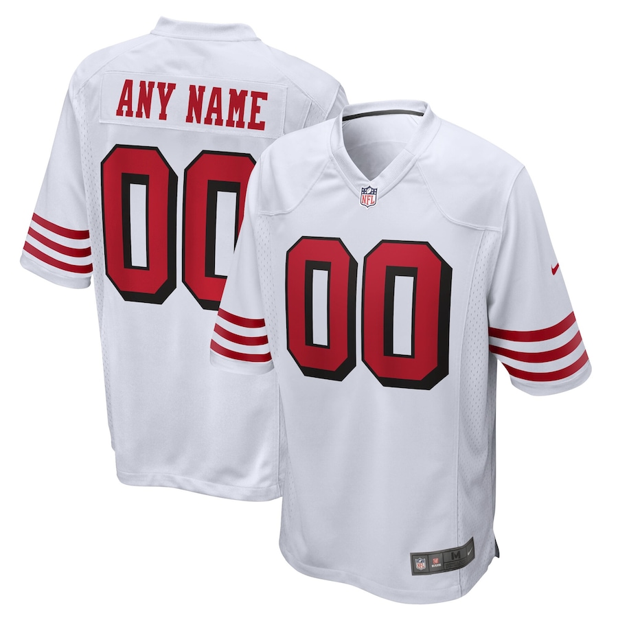 Men's - San Francisco 49ers Nike Secondary Alternate White - Custom Jersey Men's - San Francisco 49ers Nike Secondary Alternate White - Custom Jersey