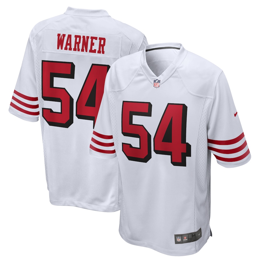 Men's - San Francisco 49ers Nike Secondary Alternate White - Fred Warner Jersey