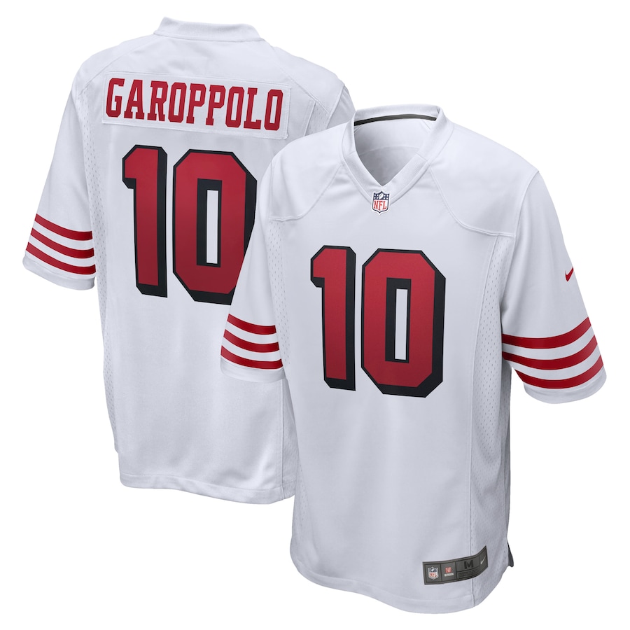 Men's - San Francisco 49ers Nike Secondary Alternate White - Jimmy Garoppolo Jersey Men's - San Francisco 49ers Nike Secondary Alternate White - Jimmy Garoppolo Jersey