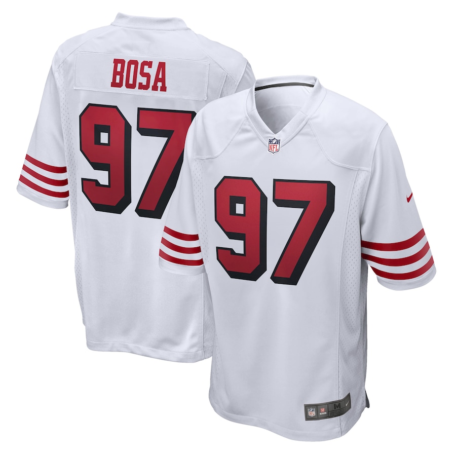 Men's - San Francisco 49ers Nike Secondary Alternate White - Nick Bosa Jersey