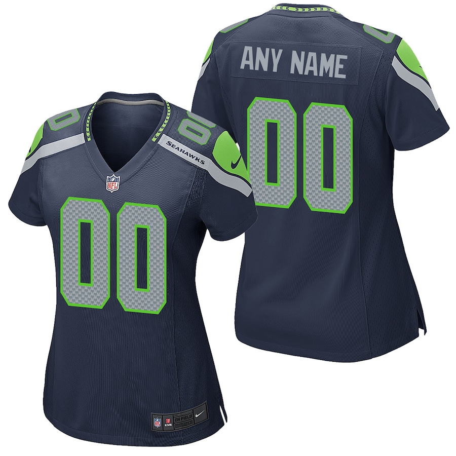 Women's - Seattle Seahawks Home Game Custom Jersey