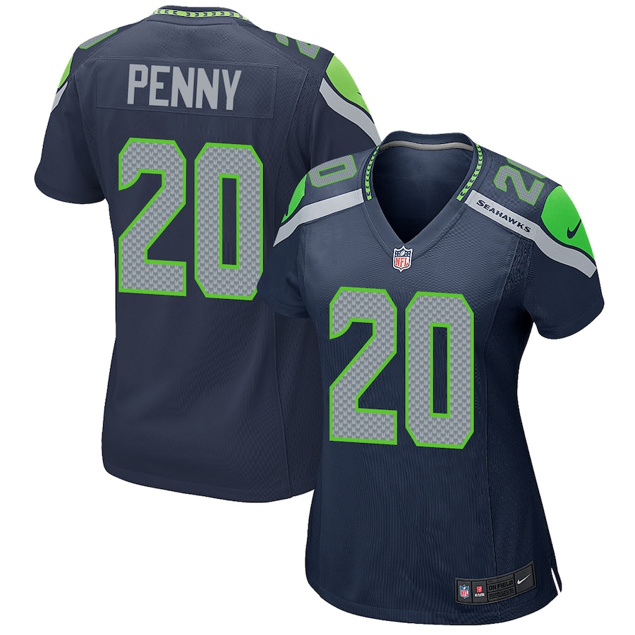 Women's - Seattle Seahawks Home Game Rashaad Penny Jersey Women's - Seattle Seahawks Home Game Rashaad Penny Jersey