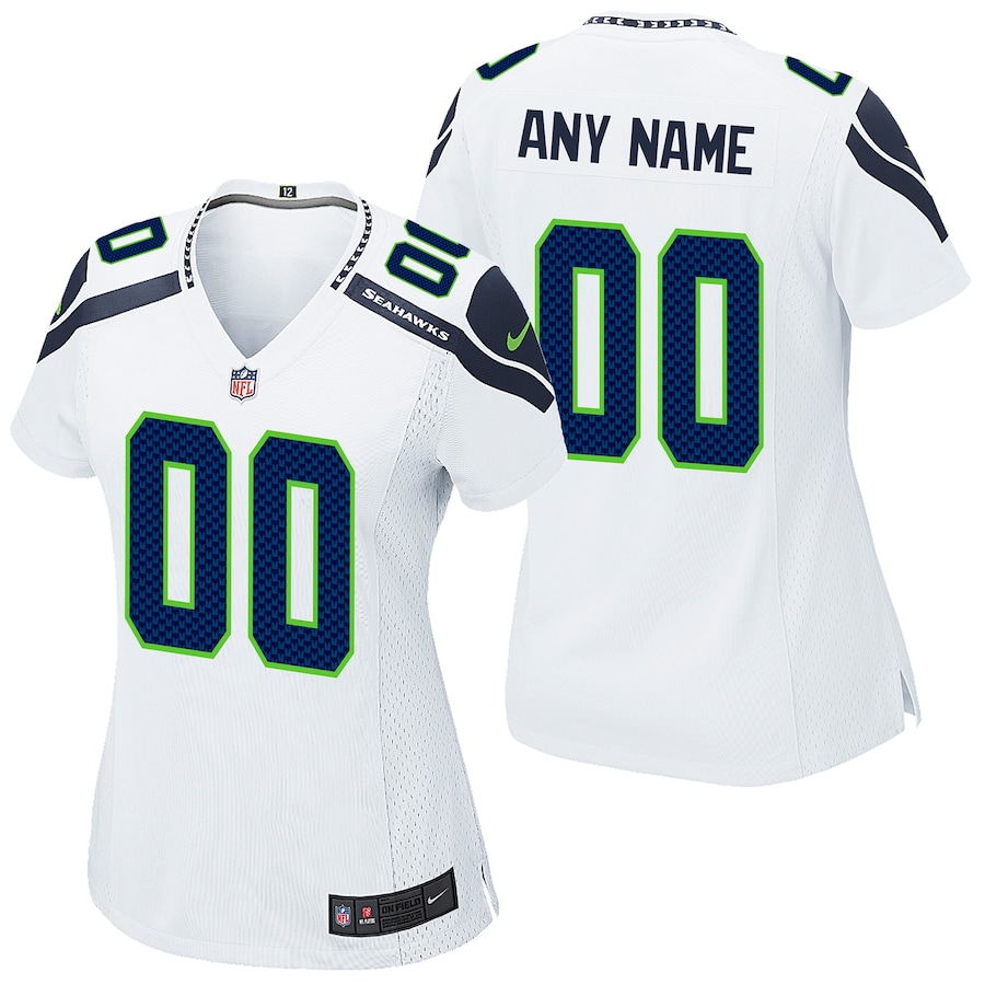 Women's - Seattle Seahawks Road Game Custom Jersey