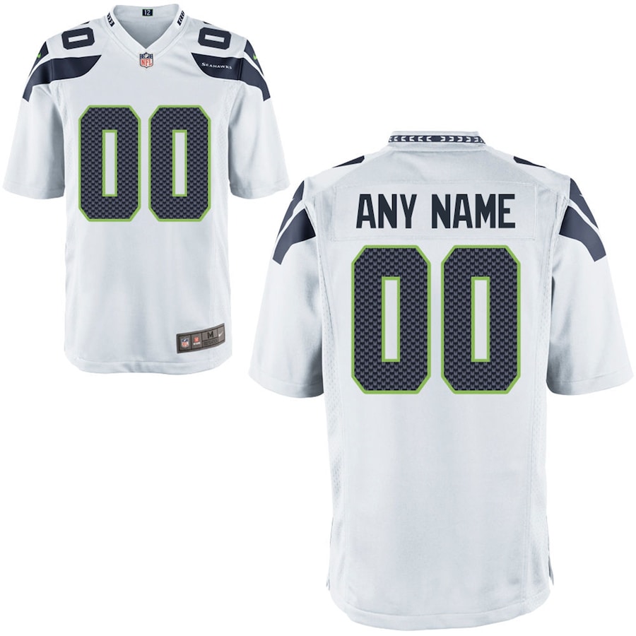 Youth - Seattle Seahawks Road Game Custom Jersey Youth - Seattle Seahawks Road Game Custom Jersey