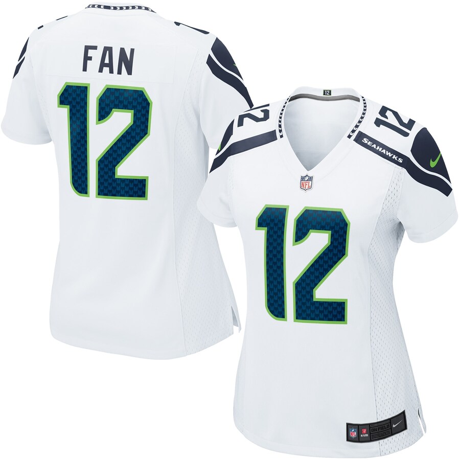 Women's - Seattle Seahawks Road Game Fan 12 Jersey