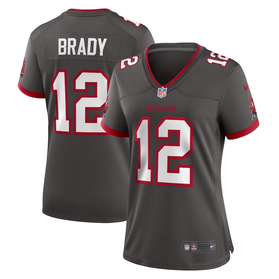 Women's - Tampa Bay Buccaneers Nike Alternate Game Pewter - Tom Brady Jersey