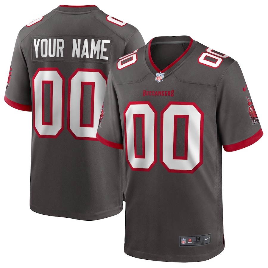 Men's - Tampa Bay Buccaneers Nike Game Alternate Deep Pewter - Custom Jersey Men's - Tampa Bay Buccaneers Nike Game Alternate Deep Pewter - Custom Jersey