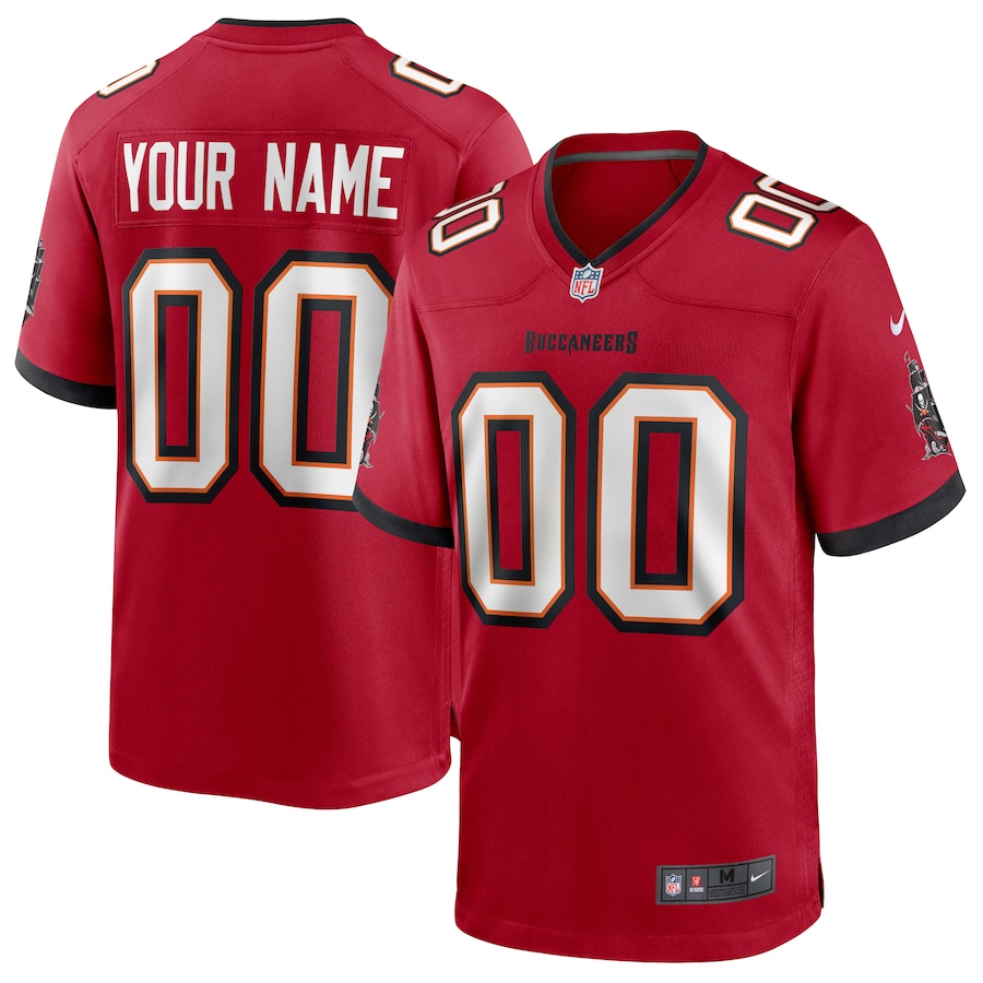 Men's - Tampa Bay Buccaneers Nike Game Team Colour Gym Red - Custom Jersey Men's - Tampa Bay Buccaneers Nike Game Team Colour Gym Red - Custom Jersey
