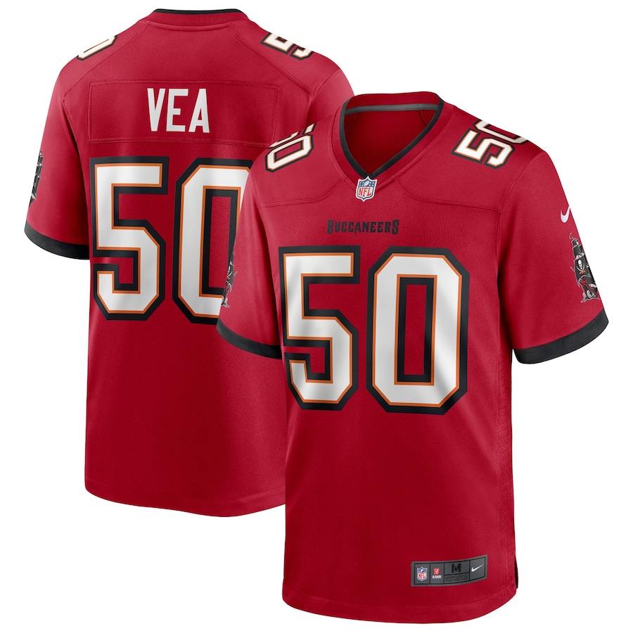Men's - Tampa Bay Buccaneers Nike Game Team Colour Gym Red - Vita Vea Jersey