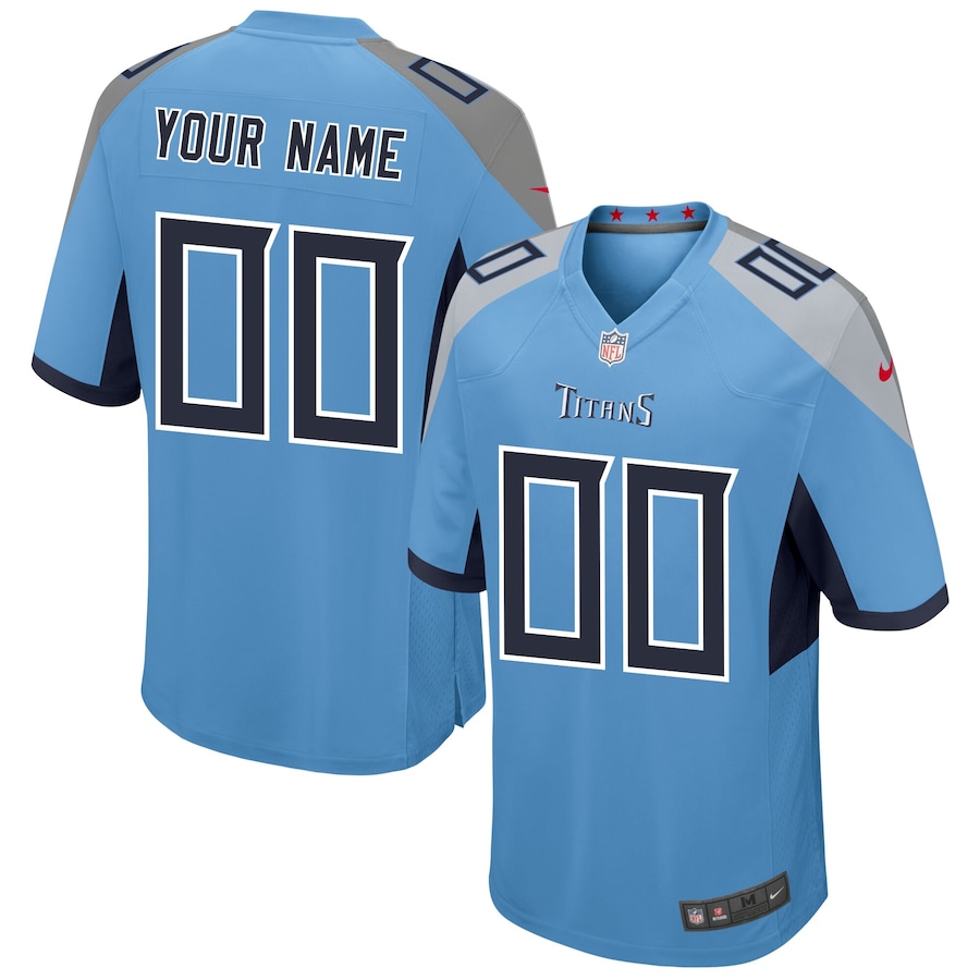 Men's - Tennessee Titans Nike Game Alternate Battle Blue - Custom Jersey Men's - Tennessee Titans Nike Game Alternate Battle Blue - Custom Jersey