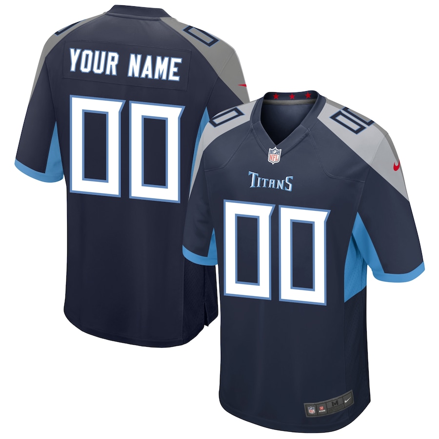 Men's - Tennessee Titans Nike Game College Navy - Custom Jersey Men's - Tennessee Titans Nike Game College Navy - Custom Jersey