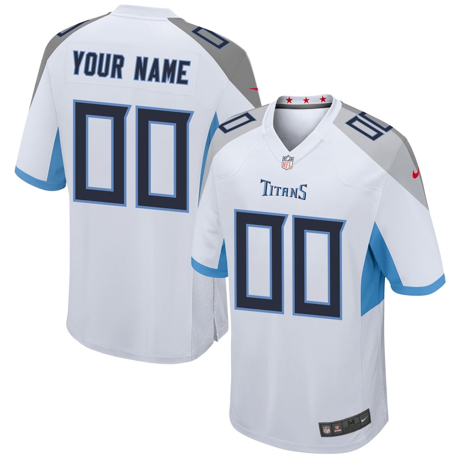 Men's - Tennessee Titans Nike Game Road White - Custom Jersey Men's - Tennessee Titans Nike Game Road White - Custom Jersey
