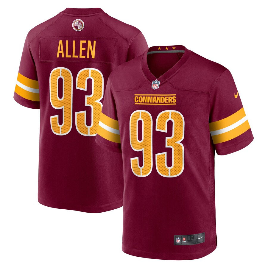 Men's - Washington Commanders Nike Home Game Burgundy - Jonathan Allen Jersey