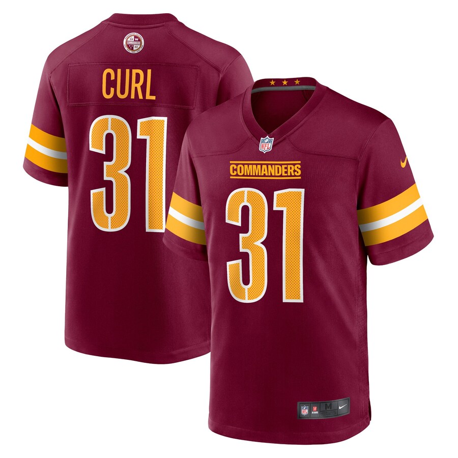 Men's - Washington Commanders Nike Home Game Burgundy - Kamren Curl Jersey