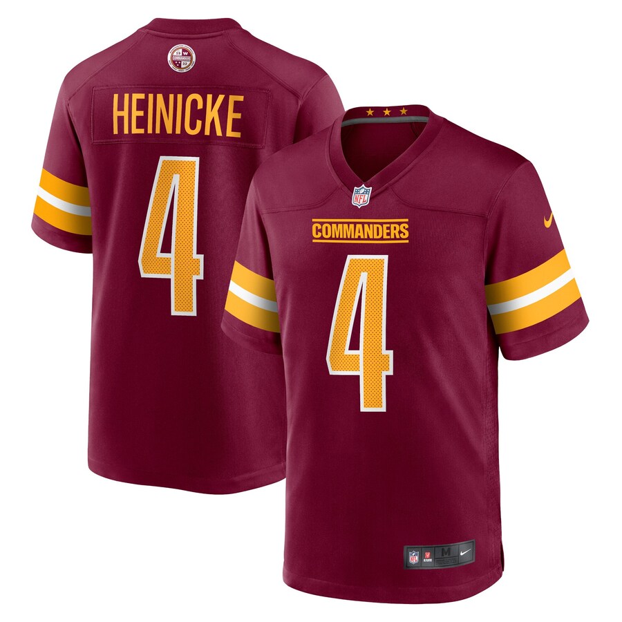 Men's - Washington Commanders Nike Home Game Burgundy - Taylor Heinicke Jersey
