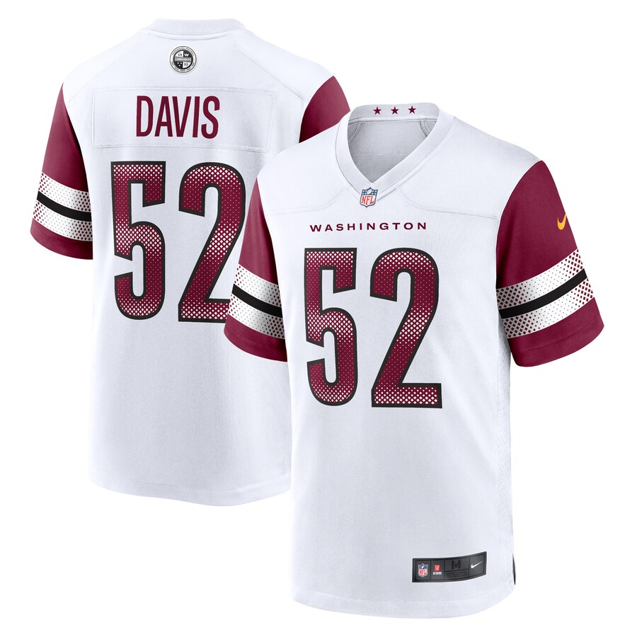 Men's - Washington Commanders Nike Road Game White - Jamin Davis Jersey Men's - Washington Commanders Nike Road Game White - Jamin Davis Jersey