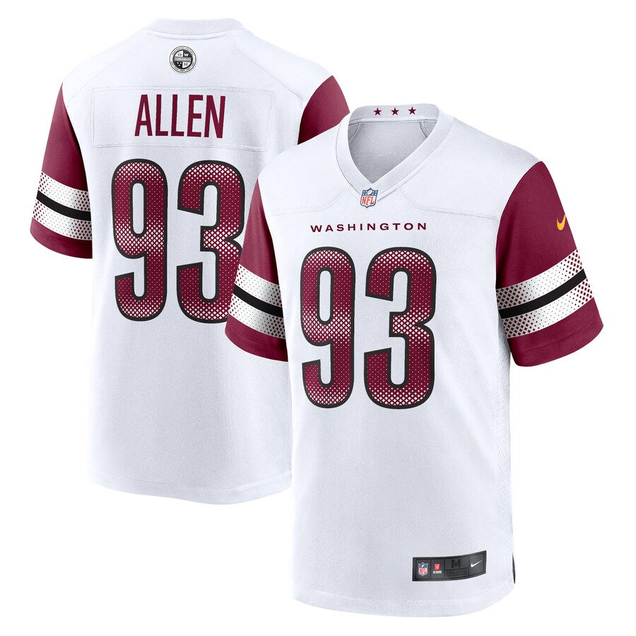 Men's - Washington Commanders Nike Road Game White - Jonathan Allen Jersey Men's - Washington Commanders Nike Road Game White - Jonathan Allen Jersey