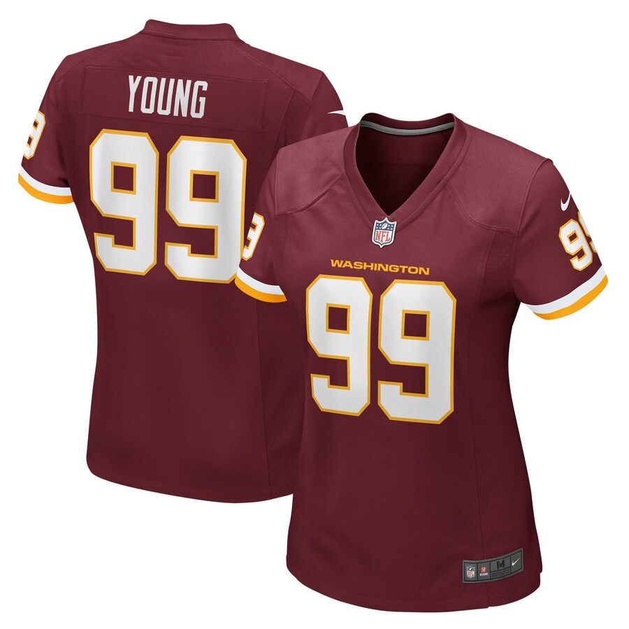 Women's - Washington Football Team Nike Home Game Burgandy - Chase Young Jersey