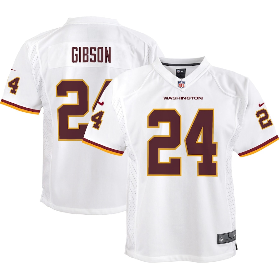 Youth - Washington Football Team Nike Road Game White - Antonio Gibson Jersey